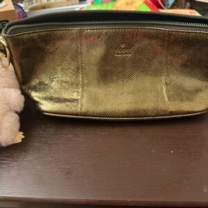 Gucci Metallic Gold Cosmetic Bag